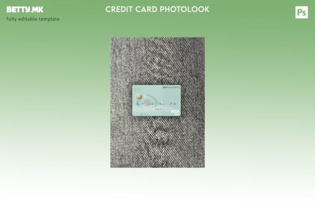 модерен стил Salvador Banco Azteca виза дебитна картичка photolook преден шаблон